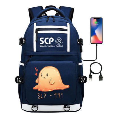 Printed Usb Youth Backpack For Men And Women's Leisure Travel Backpack