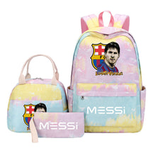 Sports Football Stars, Teenagers, Students, Girls, Backpacks, Lunch Bags, 3-piece Backpack Set