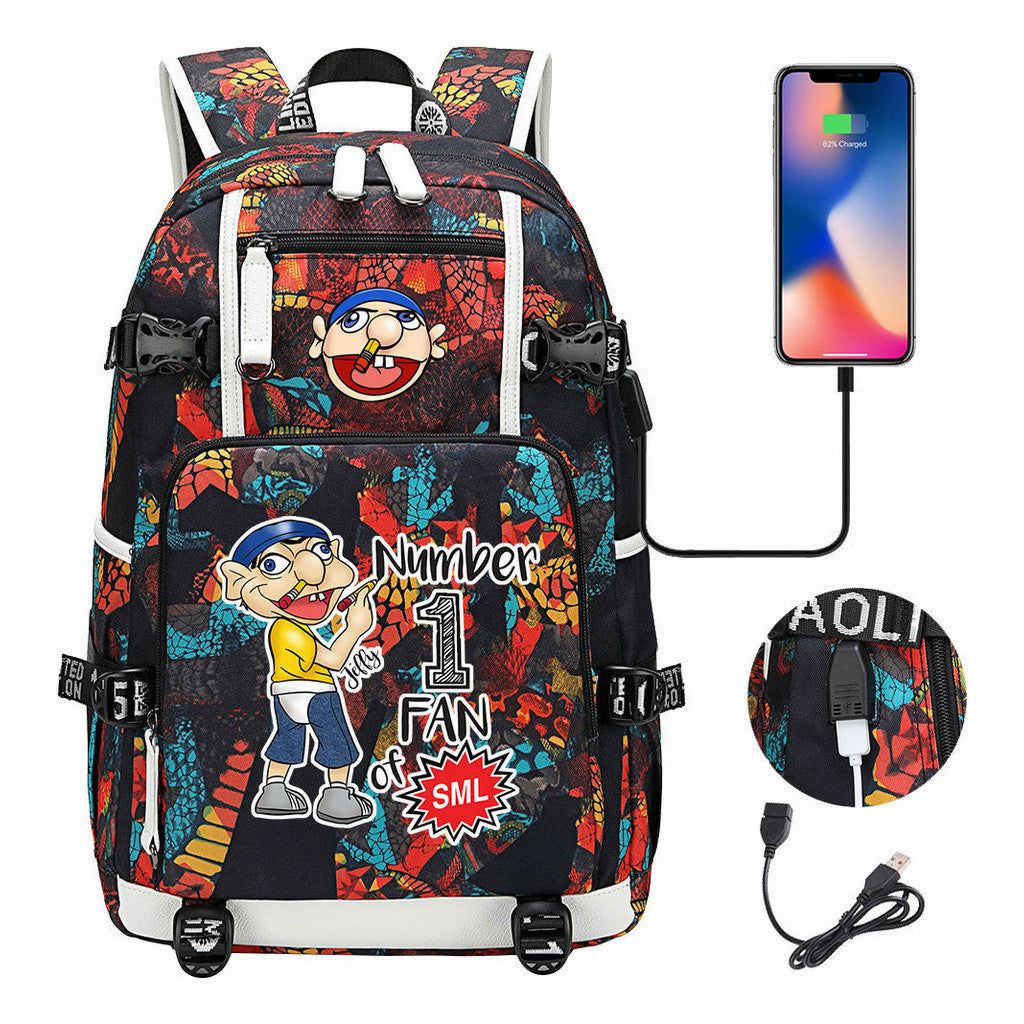 Printed Youth Student Backpack, Backpack, Leisure Travel Backpack