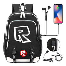 Printed Youth Student Backpack Usb Casual Backpack