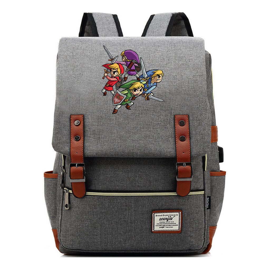 The Tears Of The Kingdom Of Zelda Game Printed Student Backpack Usb Men's And Women's Casual Backpack