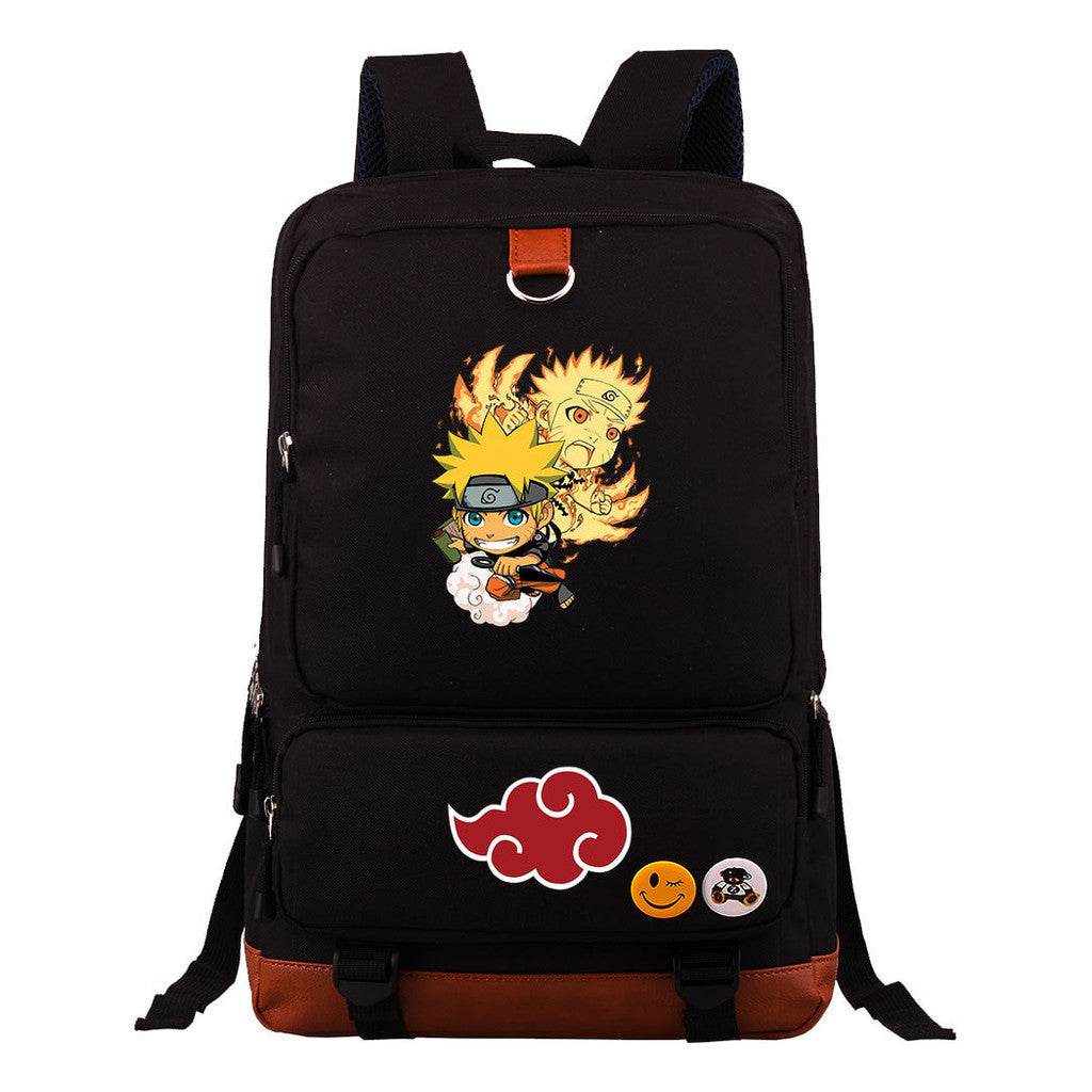 Cartoon Day Marvel Naruto Uchibo Youth Student School Bag Large Capacity Travel Bag Men's And Women's Backpack