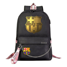 Sports Football Star Printed Usb Student Backpack For Leisure Travel Backpack