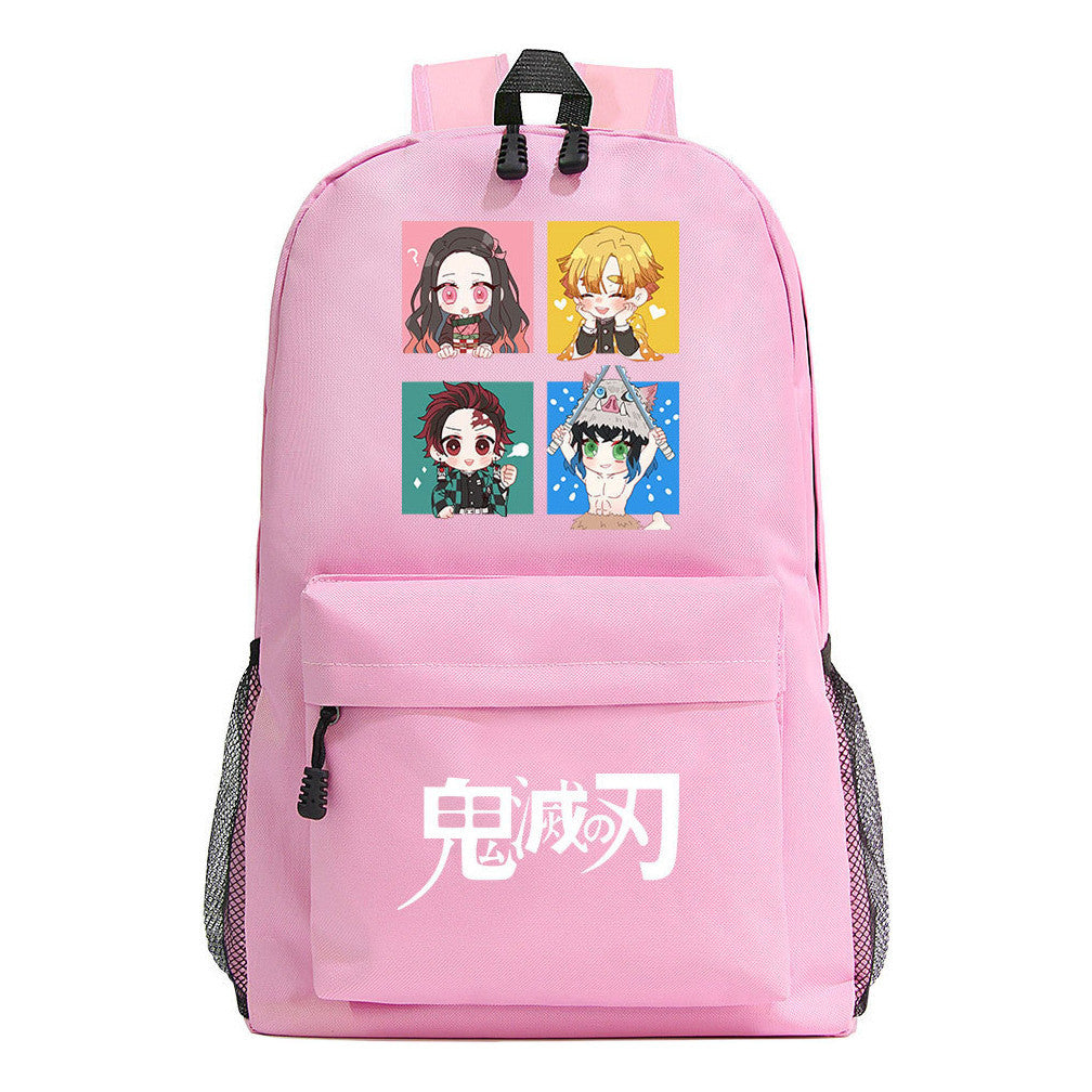 Cartoon Fashion Printed Youth Student Backpack Men And Women's Leisure Backpack