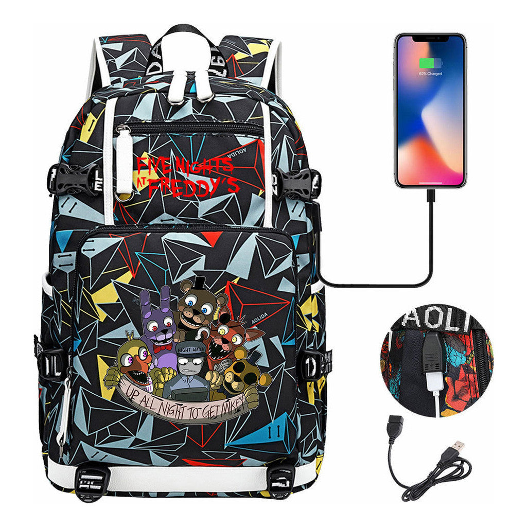 Toy Bear Game Peripheral Usb Youth Student School Bag Leisure Large Capacity Travel Backpack