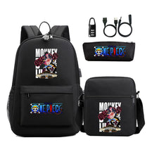 Usb Password Lock Student Backpack Three Piece Set Backpack Set
