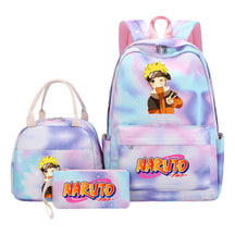 Naruto Student Girl Backpack Lunch Bag Three Piece Set Backpack Set