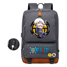 Cartoon One Piece Print Usb Youth Student Backpack For Leisure Travel Backpack