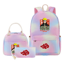 Naruto Teenage Student Girls School Bag Lunch Bag Three Piece Set Backpack Set