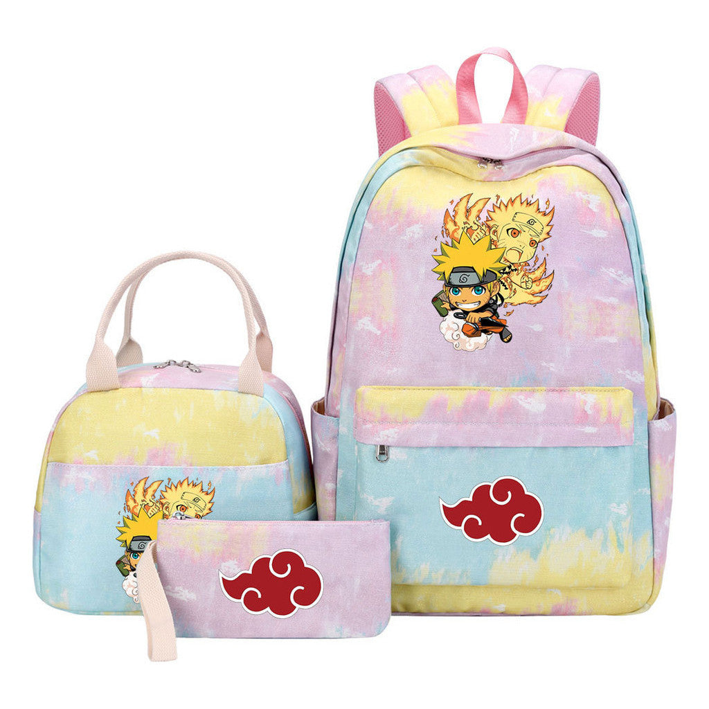 Naruto Girls School Bag Lunch Bag Three Piece Set Backpack Set
