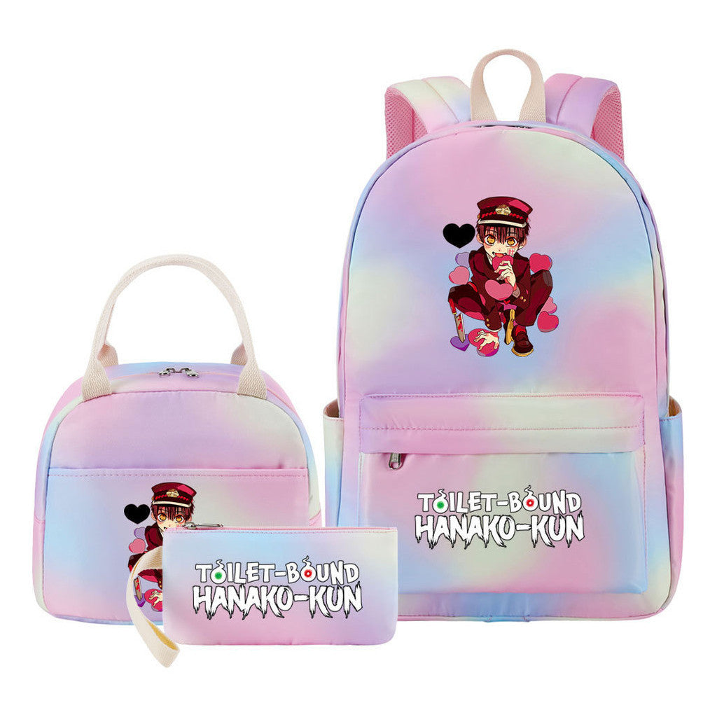 Student Girl Backpack Lunch Bag Three Piece Set Backpack Set