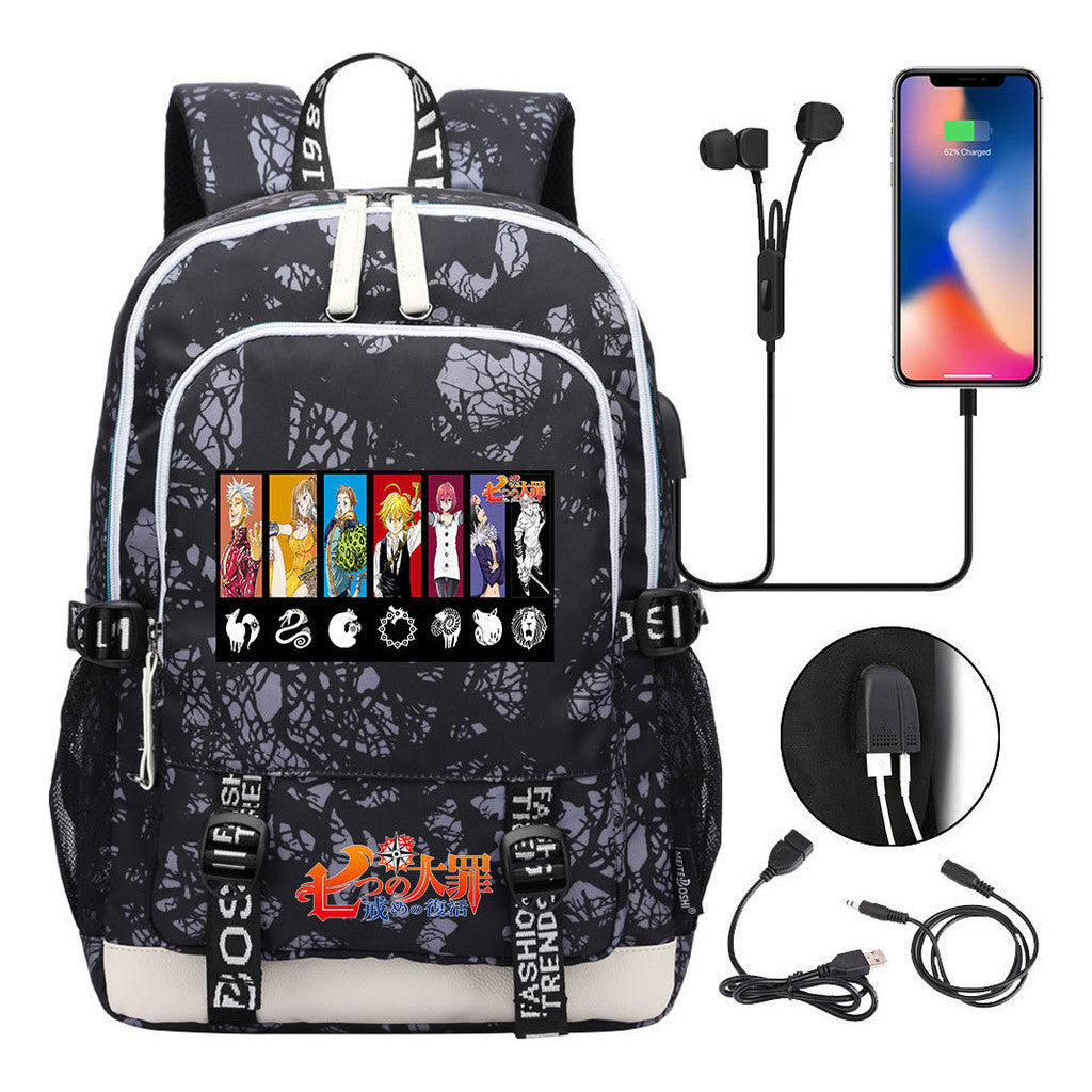 Junior Student Backpack Usb Leisure Backpack For Boys And Girls