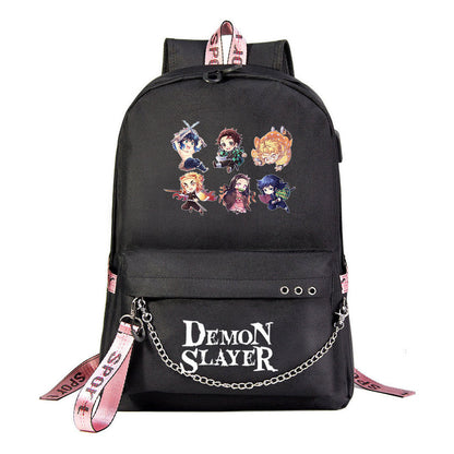 Cartoon Ribbon Youth Student School Bag Men's And Women's Leisure Travel Backpack