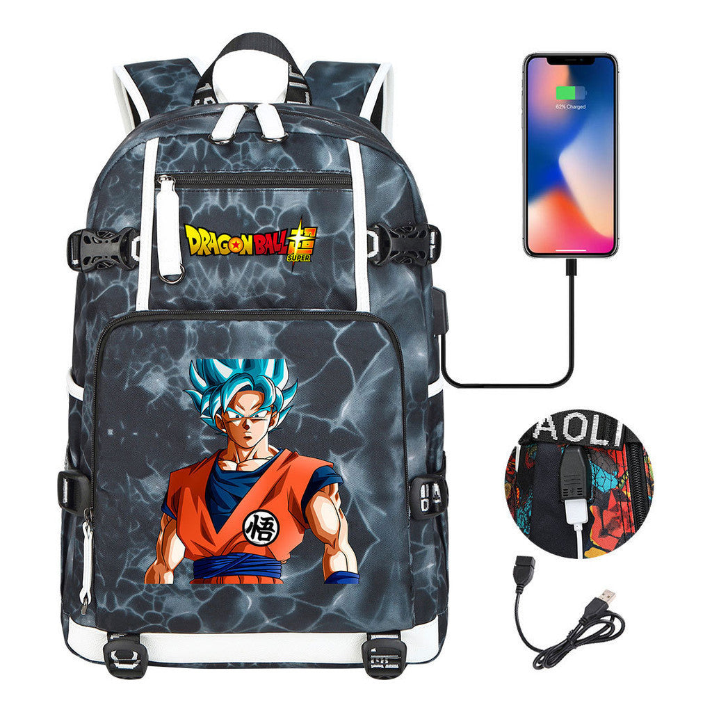 Fashionable Sun Wukong Usb Large Capacity Student Backpack For Leisure Travel Backpack