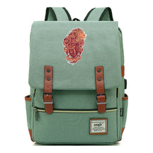 School Of Witchcraft And Wizardry Youth Student Backpack Usb Leisure Belt Buckle Backpack