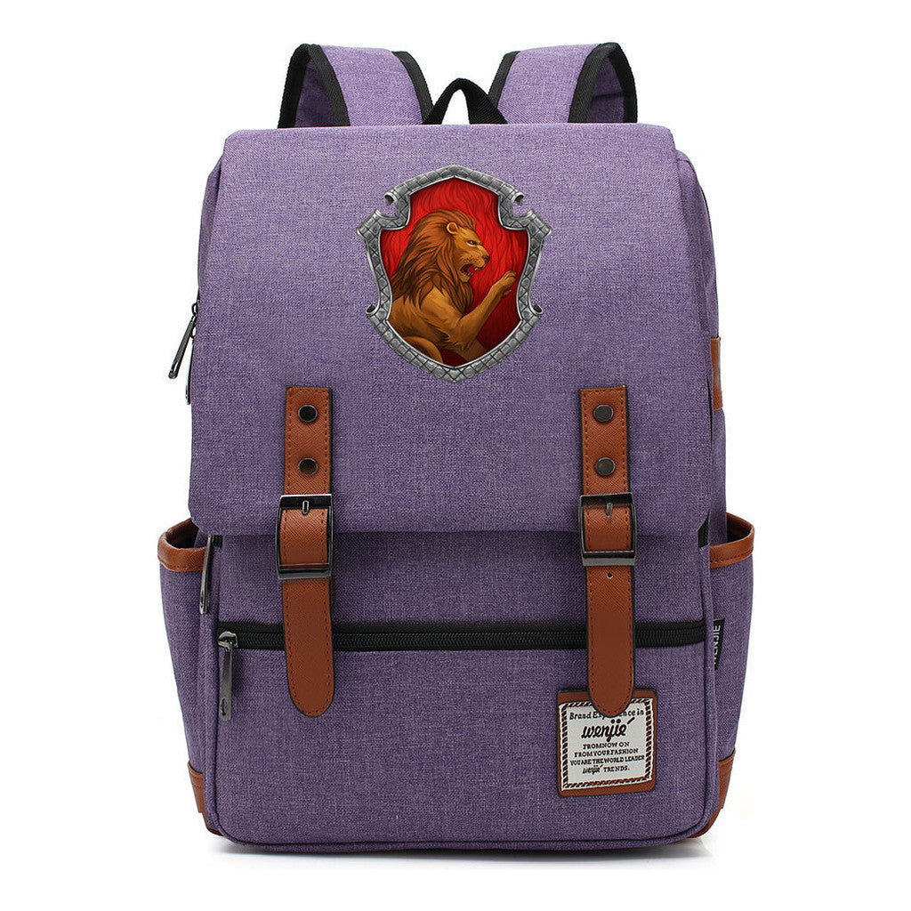 Academy Of Magic Print Teen School Bag Casual Belt Buckle Classic Backpack