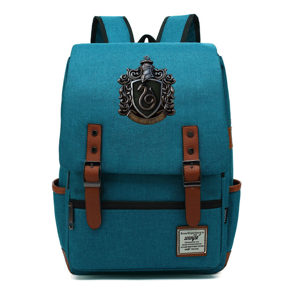 School Of Witchcraft And Wizardry Printed Youth Backpack Men And Women, Casual Belt Buckle, Classic Backpack