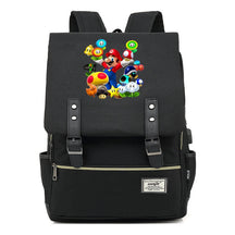 Super Mario Youth Student backpack USB casual backpack