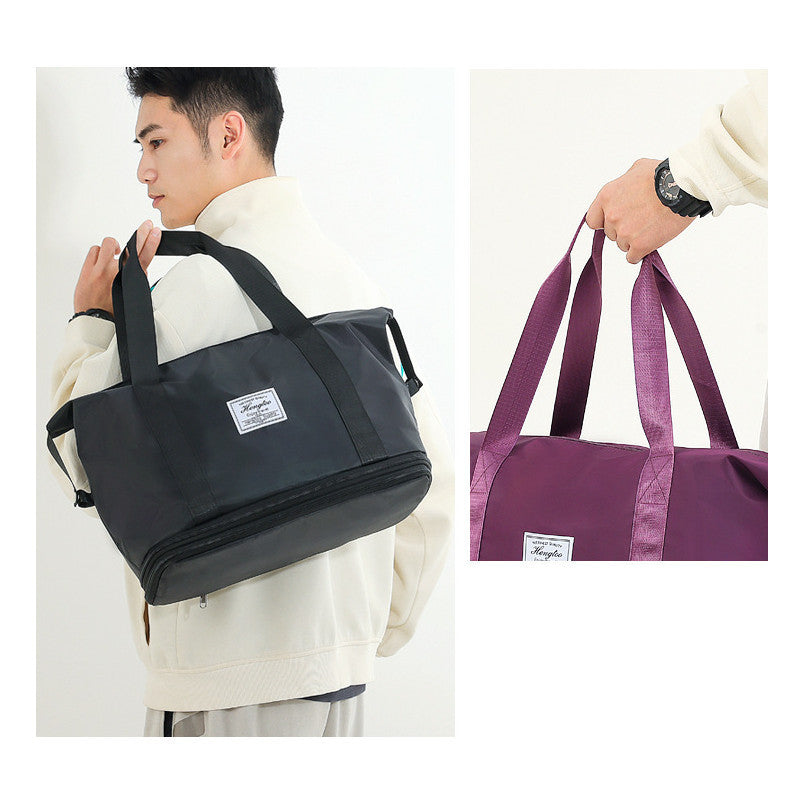 Travel Bag With Large Capacity, Foldable Storage Bag, Simple And Lightweight Fitness Bag, Shoulder Bag
