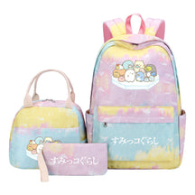 Corner Biology Student School Bag Lunch Bag Three Piece Set Backpack Set