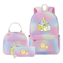 Corner Biology Student School Bag Lunch Bag Three Piece Set Backpack Set