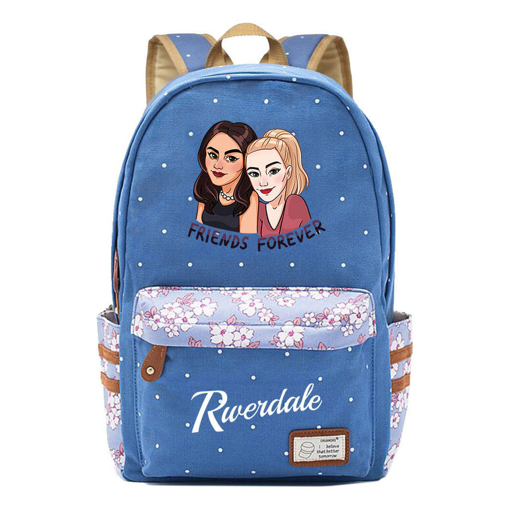 Valley Town Printed Student School Bag Fashion Leisure Backpack
