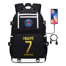 Golden Football Star Mbappe Usb Youth Student Backpack Boy's And Girl's Backpack Leisure Travel Backpack
