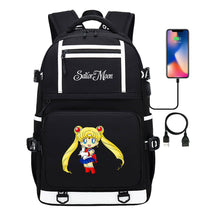 Anime Beauty Girl Warrior Usb Youth Student School Bag Men's And Women's Backpack Leisure Travel Backpack