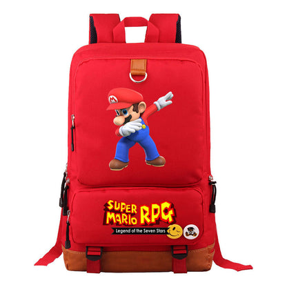Super Mario Print Youth Student Backpack, Travel Bag, Men's And Women's Backpack