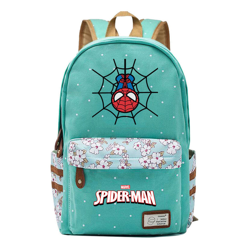 Superhero Printed Student Backpack Men And Women's Leisure Travel Backpack