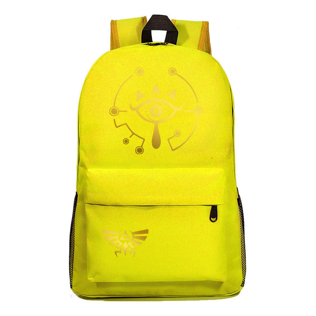 Golden Printed Youth Student Backpack Men And Women's Leisure Backpack
