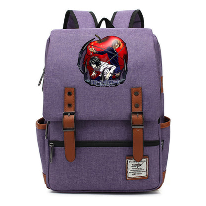 Manga Death Note Youth Student School Bag Men's And Women's Leisure Belt Buckle Backpack