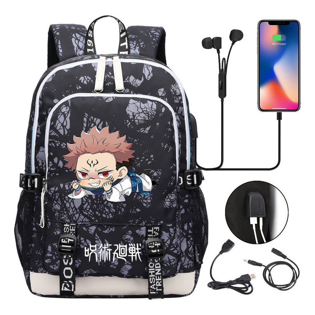Youth Student Backpack Usb Men's And Women's Leisure Backpack