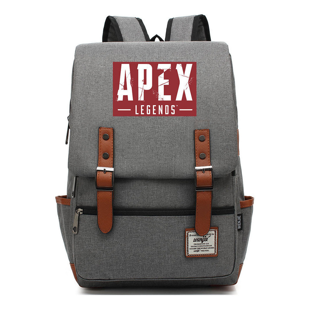 Printed Teenage Student Backpack For Men And Women With Casual Belt Buckle Classic Backpack