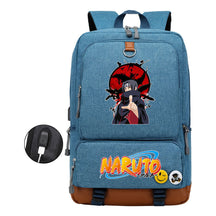 Naruto Print Usb Youth Backpack Leisure Travel Backpack