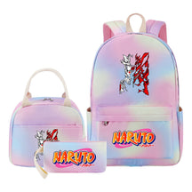 Naruto Student Girl Backpack Lunch Bag Three Piece Set Backpack Set