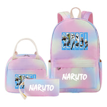 Naruto Student Girl Backpack Lunch Bag Three Piece Set Backpack Set