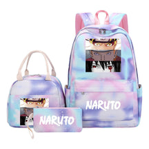 Naruto Student Girl Backpack Lunch Bag Three Piece Set Backpack Set