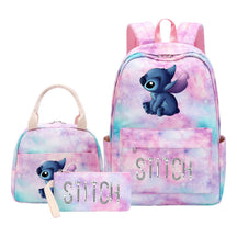 Interstellar Baby Stitch Student Girls School Bag Lunch Bag Three Piece Set Backpack Cover