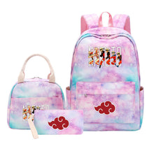 Naruto Teenage Student Girls School Bag Lunch Bag Three Piece Set Backpack Set