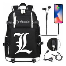 Death Note Usb Large Capacity Youth Student Backpack For Boys And Girls Leisure Travel Backpack