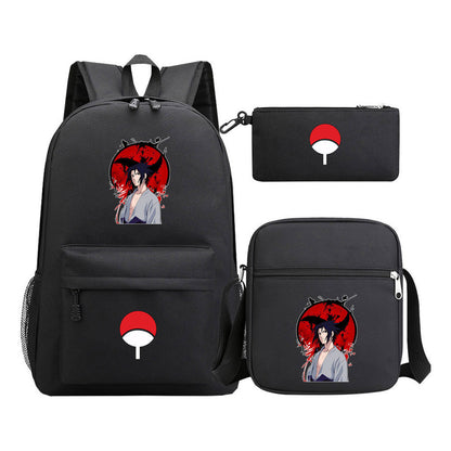Naruto Starry Sky Youth School Bag Three Piece Set For Boys And Girls Backpack Set