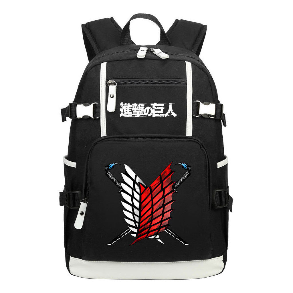 Giant Wings Of Anime Attack, Youth Student School Bag, Men's And Women's Backpack, Leisure Travel Backpack