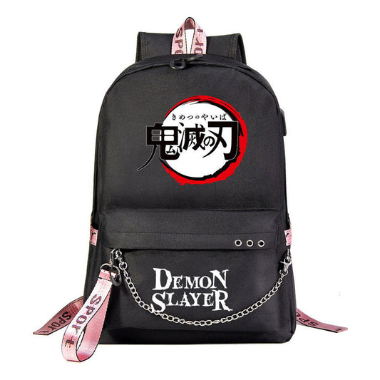 Cartoon Ribbon Youth Student School Bag Men's And Women's Leisure Travel Backpack