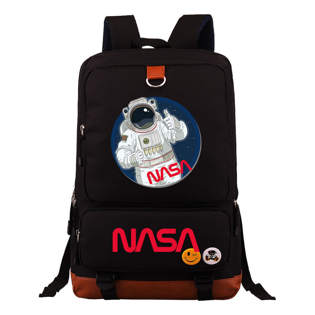 Nasa Fashion Printed Youth Student School Bag Large Capacity Travel Bag Men's And Women's Backpack