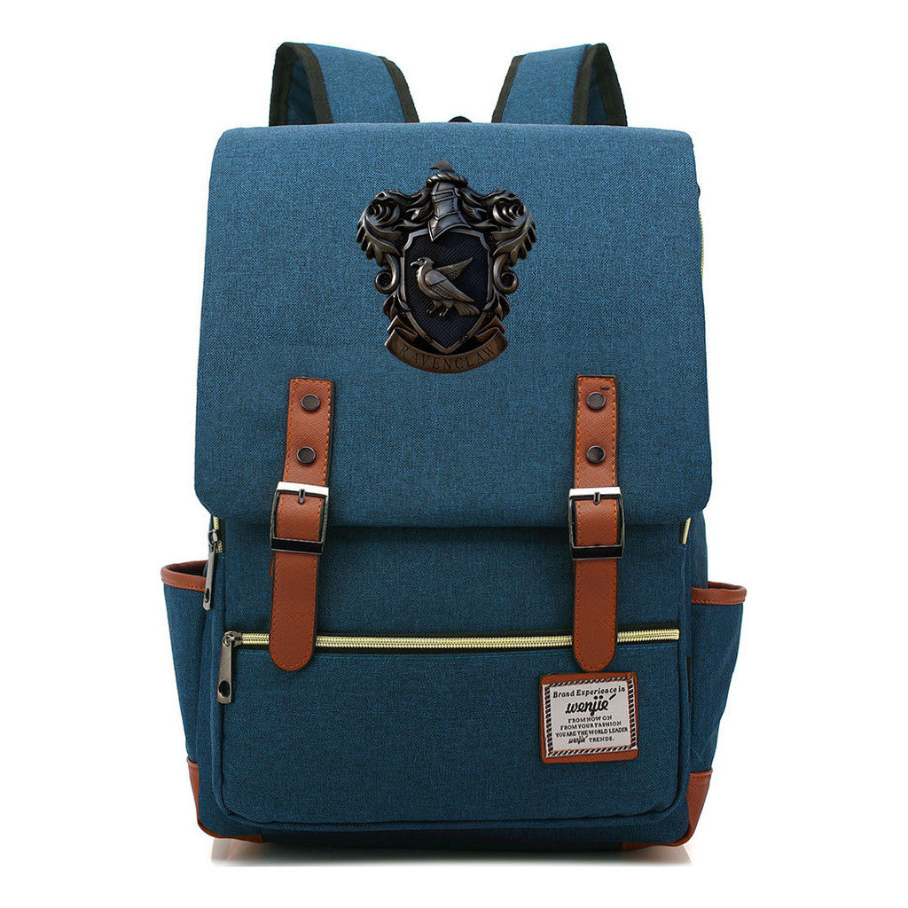 School Of Witchcraft And Wizardry Printed Youth Student School Bag Casual Belt Buckle Classic Backpack