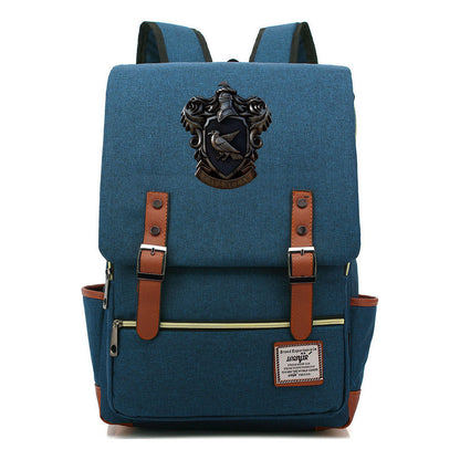 School Of Witchcraft And Wizardry Printed Youth Student School Bag Casual Belt Buckle Classic Backpack
