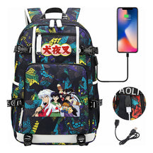Anime Dog Yaksha Usb Earbuds Youth Student Backpack Travel Backpack