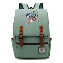 Printed Youth Student School Bag Casual Belt Buckle Classic Backpack