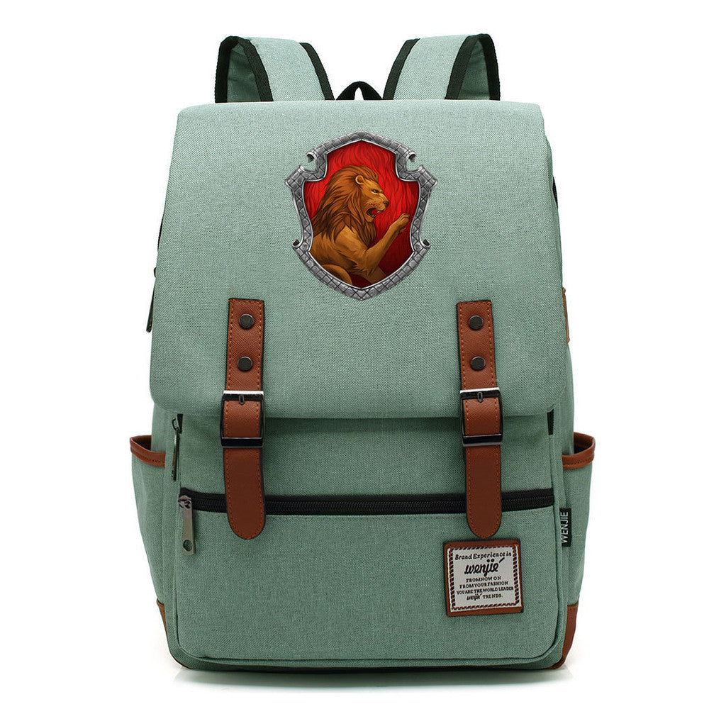 Academy Of Magic Print Teen School Bag Casual Belt Buckle Classic Backpack